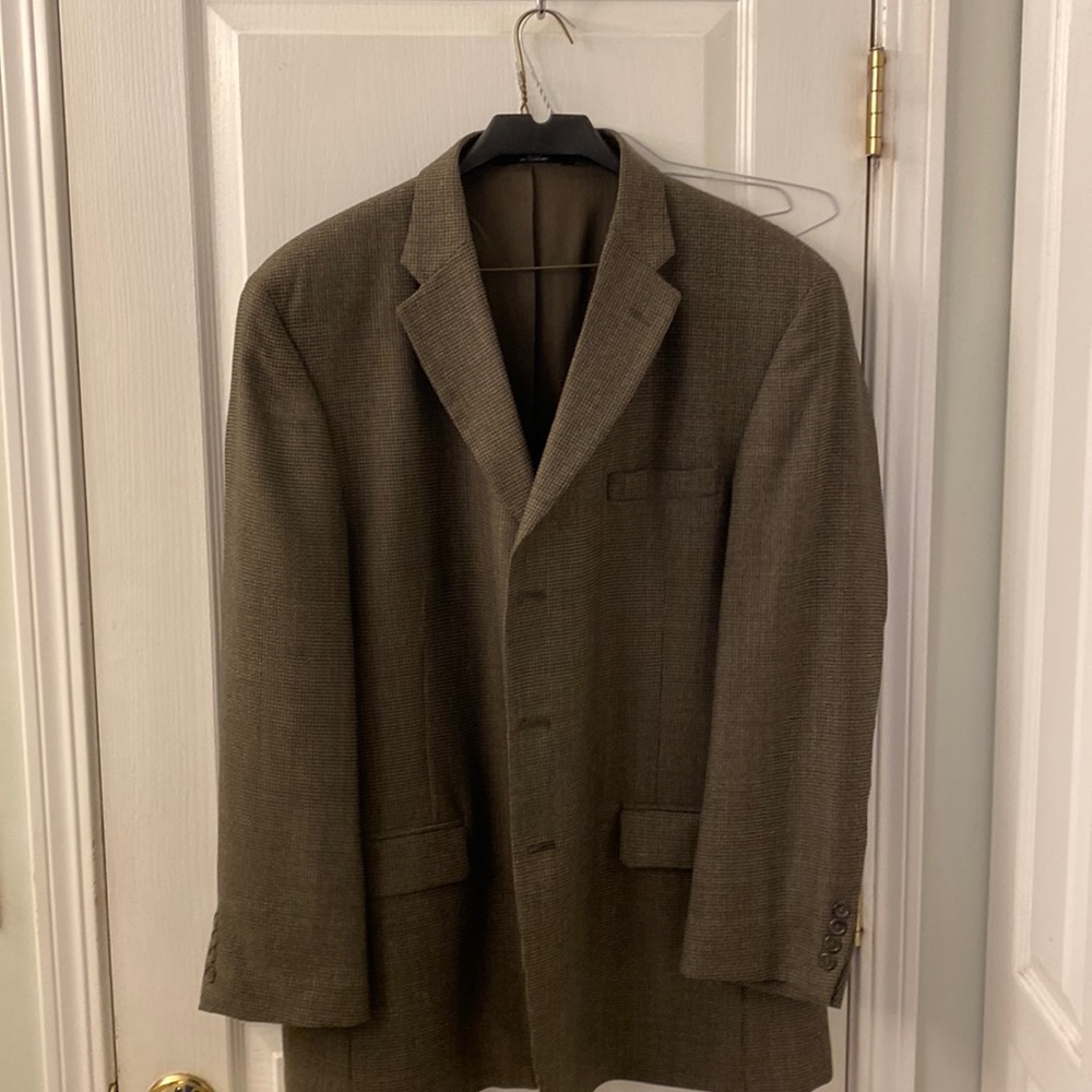 Haggar Brown Three Button Sportcoat 46L